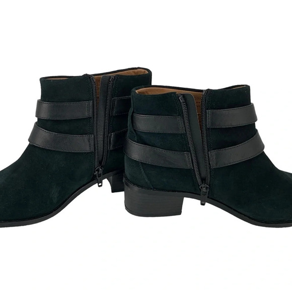 Vionic Mana Ankle Boots Womens 6 GREEN Suede Comfort Orthopedic Buckle Full Zip - Picture 10 of 12